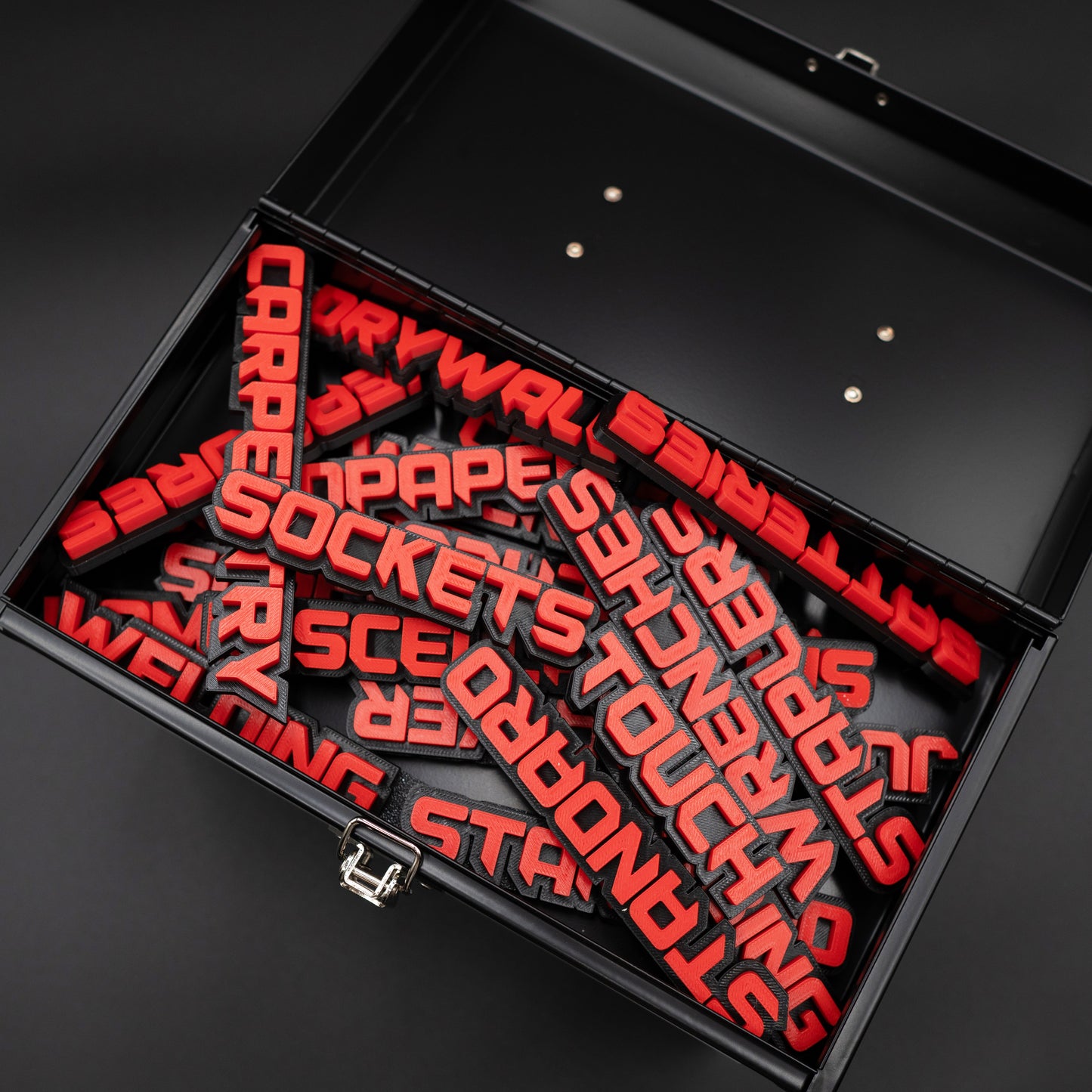 Ensemble d'étiquettes pour boîte à outils Mega Sharp Font - 69 pièces - Économique - Plusieurs choix de couleurs