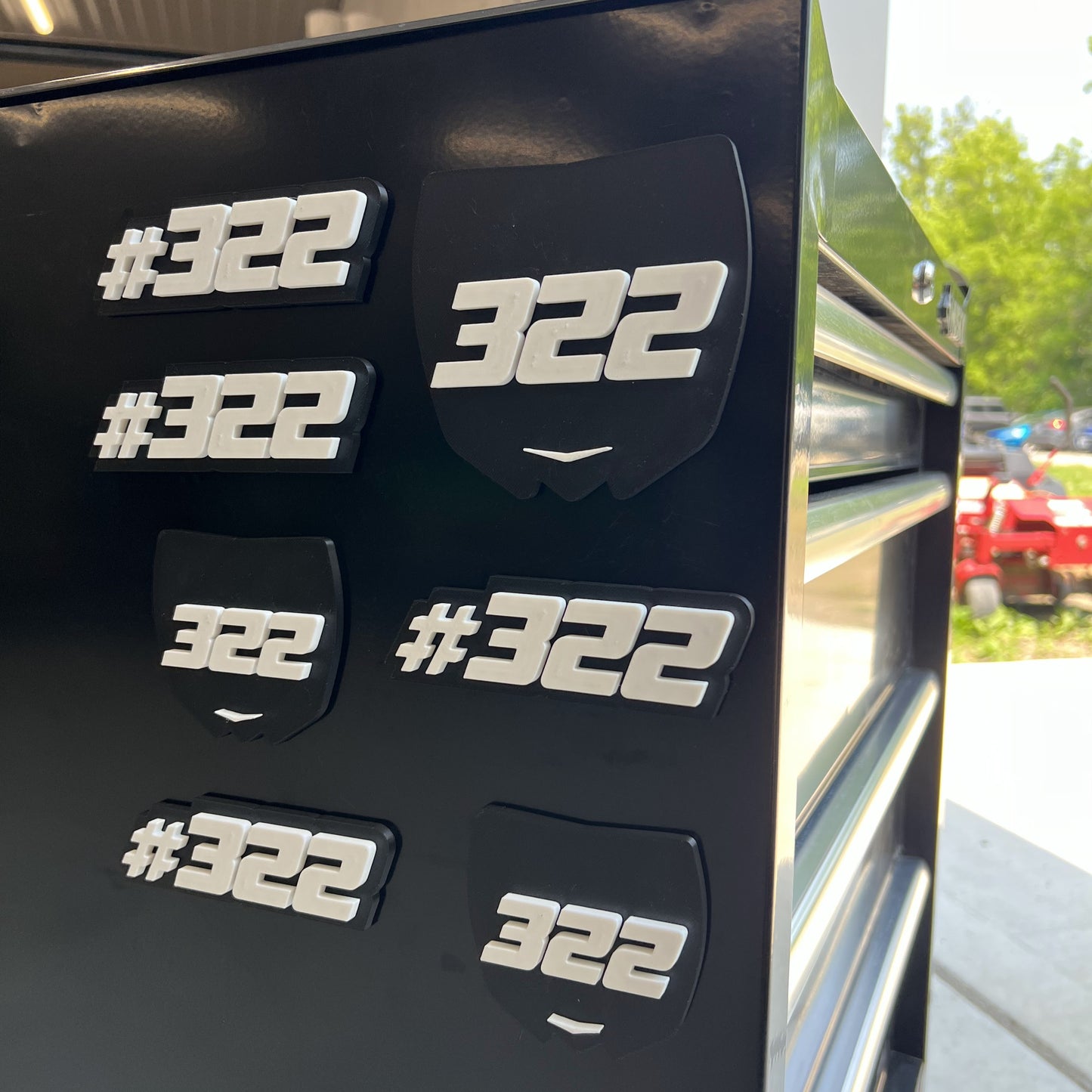 Toolbox Badges - Moto Number Pack - Multiple Color Choice
