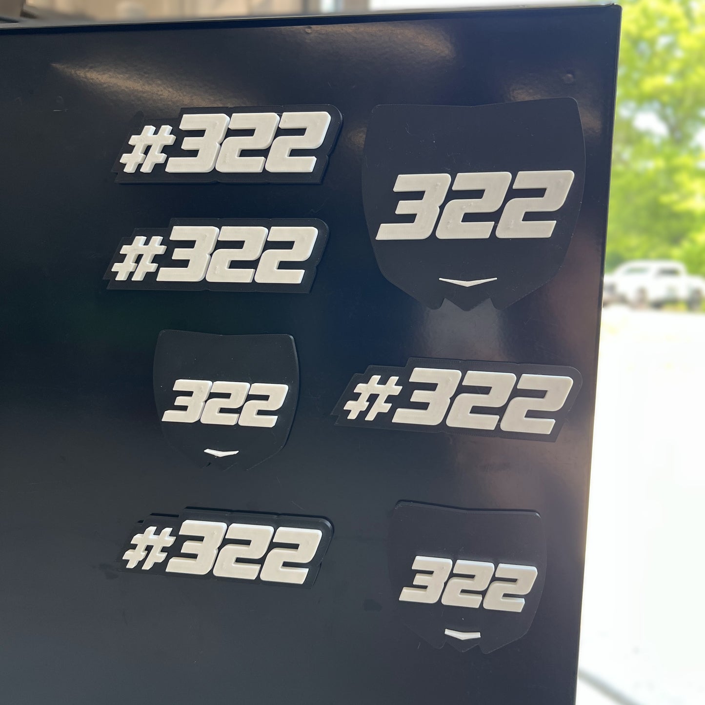 Toolbox Badges - Moto Number Pack - Multiple Color Choice