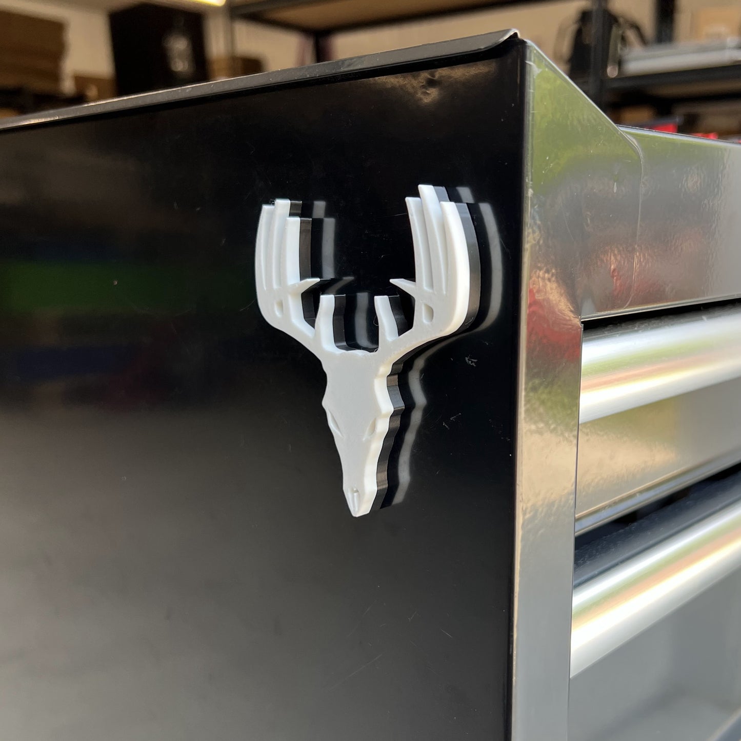 Custom Toolbox Emblem - Deer Skull - Multiple Color Choices