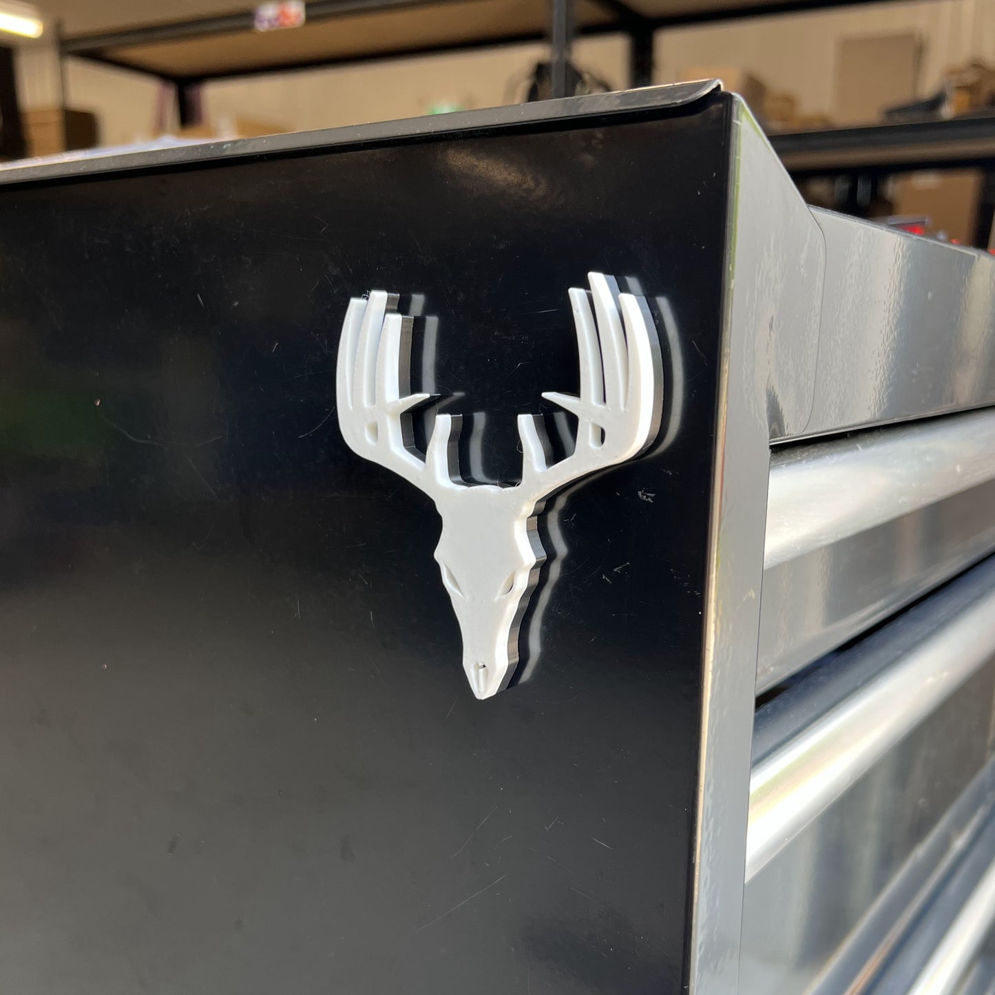 Custom Toolbox Emblem - Deer Skull - Multiple Color Choices