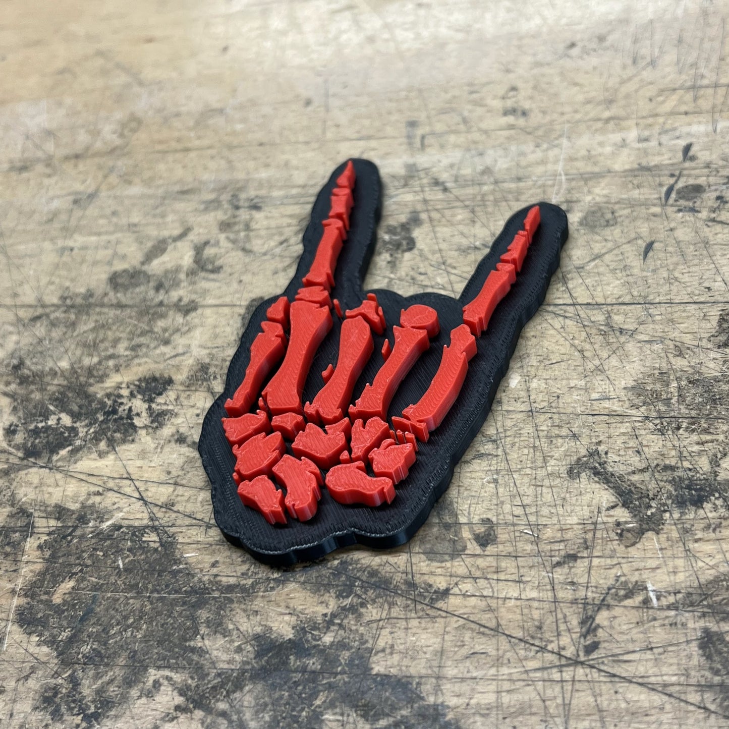 Custom Toolbox Drawer Emblems - Rock On Skeleton - Economy