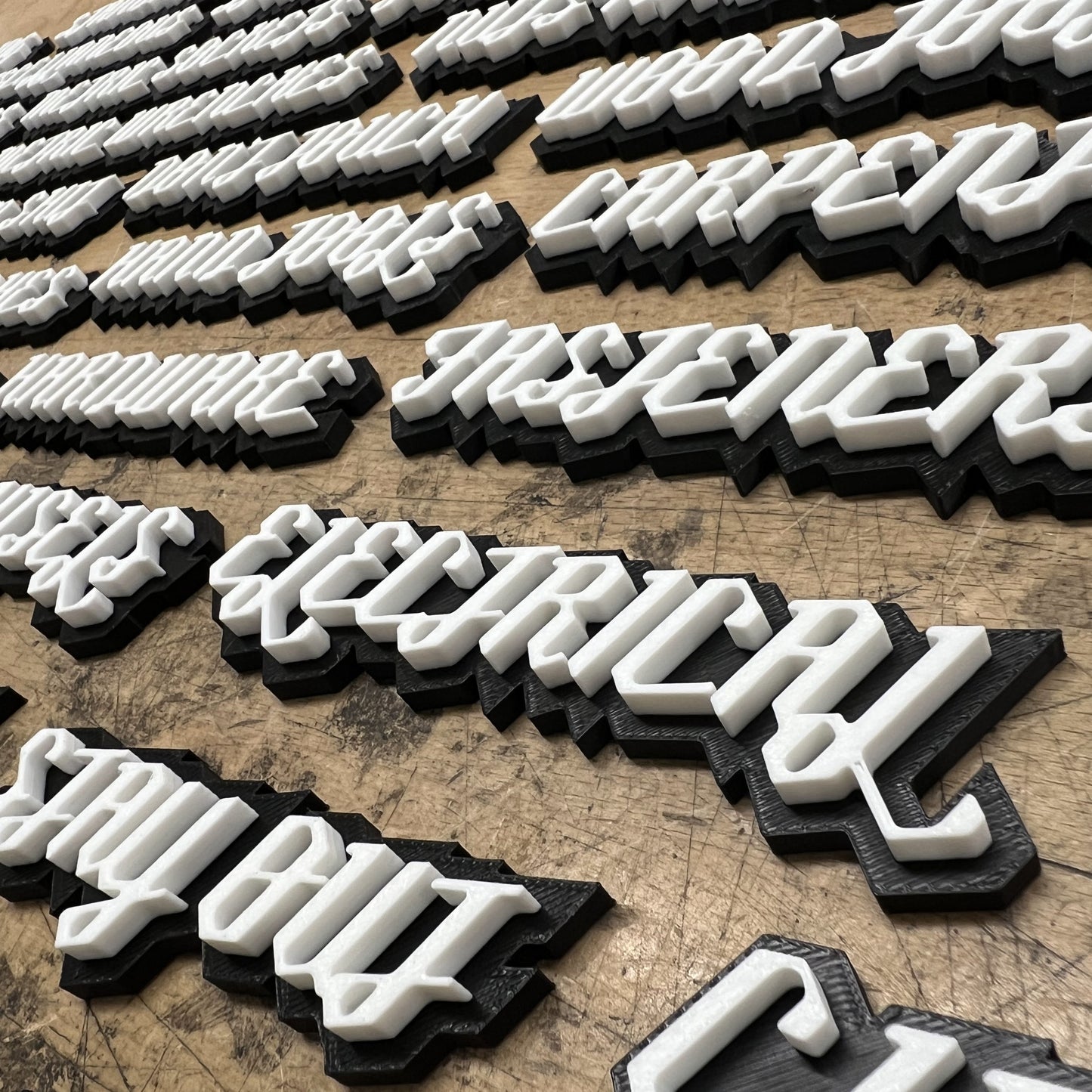 Toolbox Badges - Wisconsin Font - Choice of 5