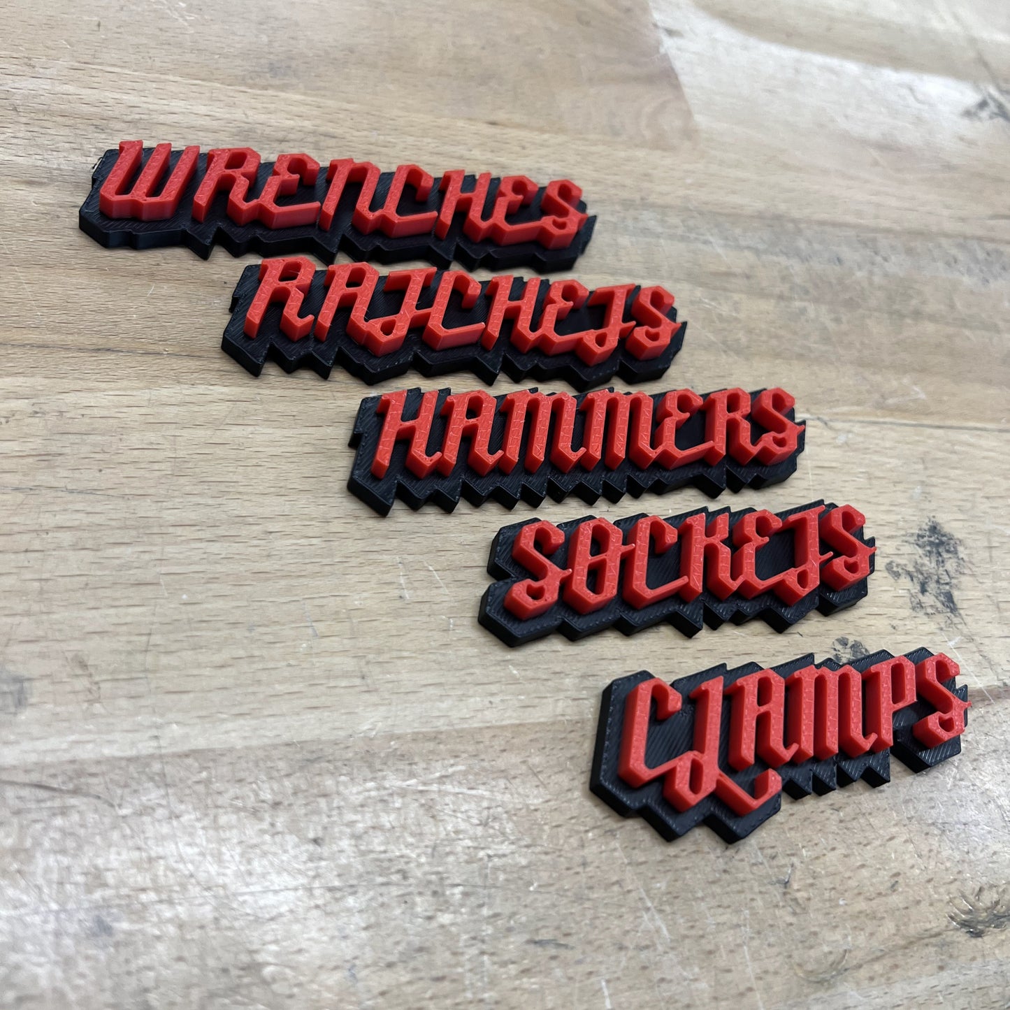 Toolbox Badges - Wisconsin Font - Choice of 5