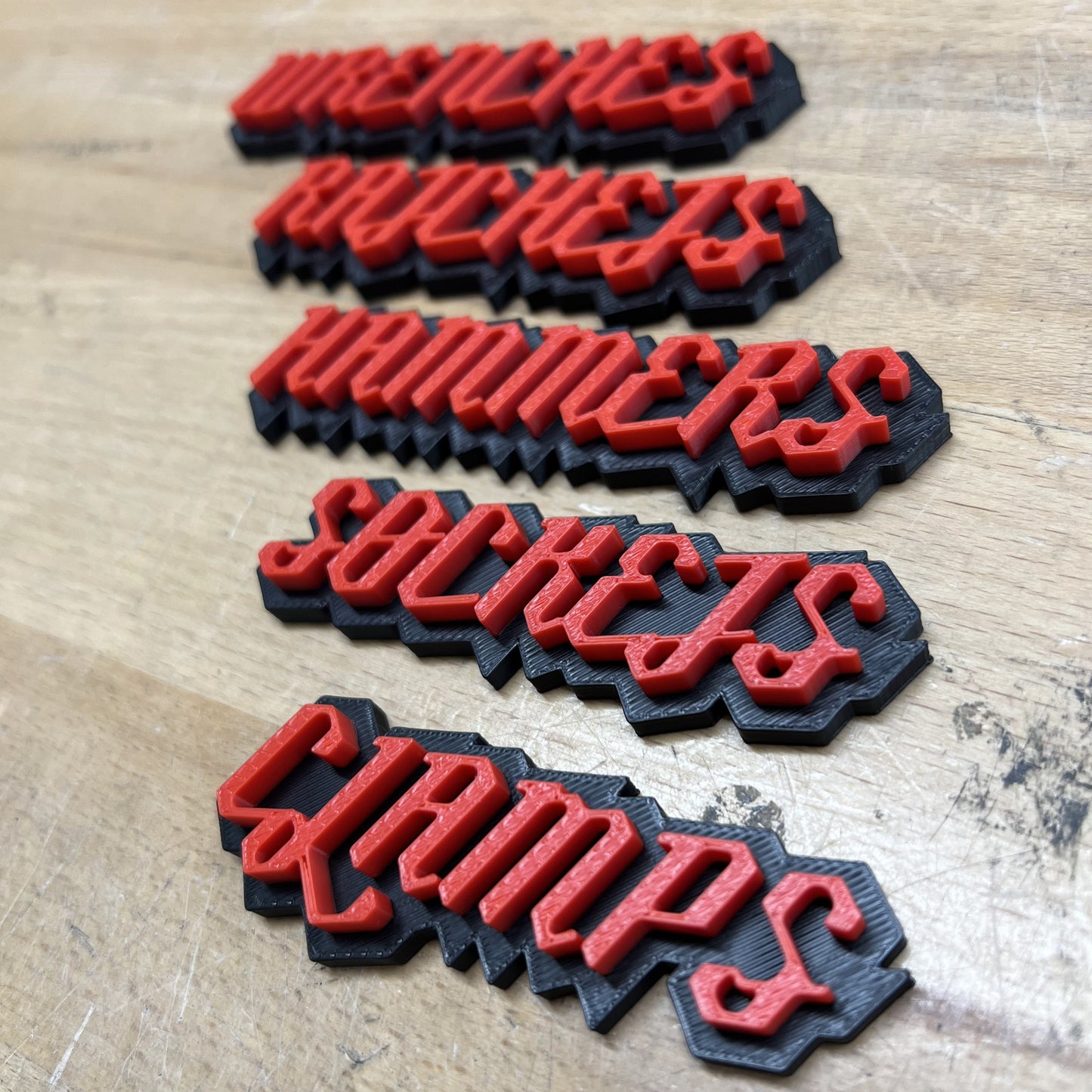 Toolbox Badges - Wisconsin Font - Choice of 5