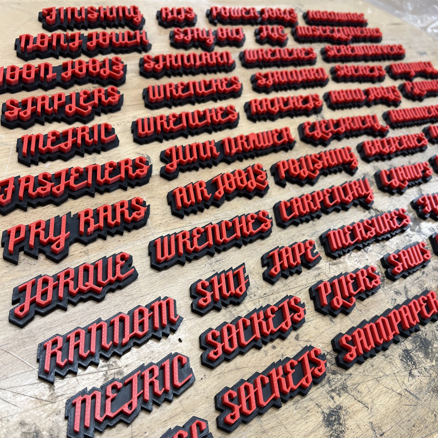 Toolbox Badges - Wisconsin Font - Choice of 5