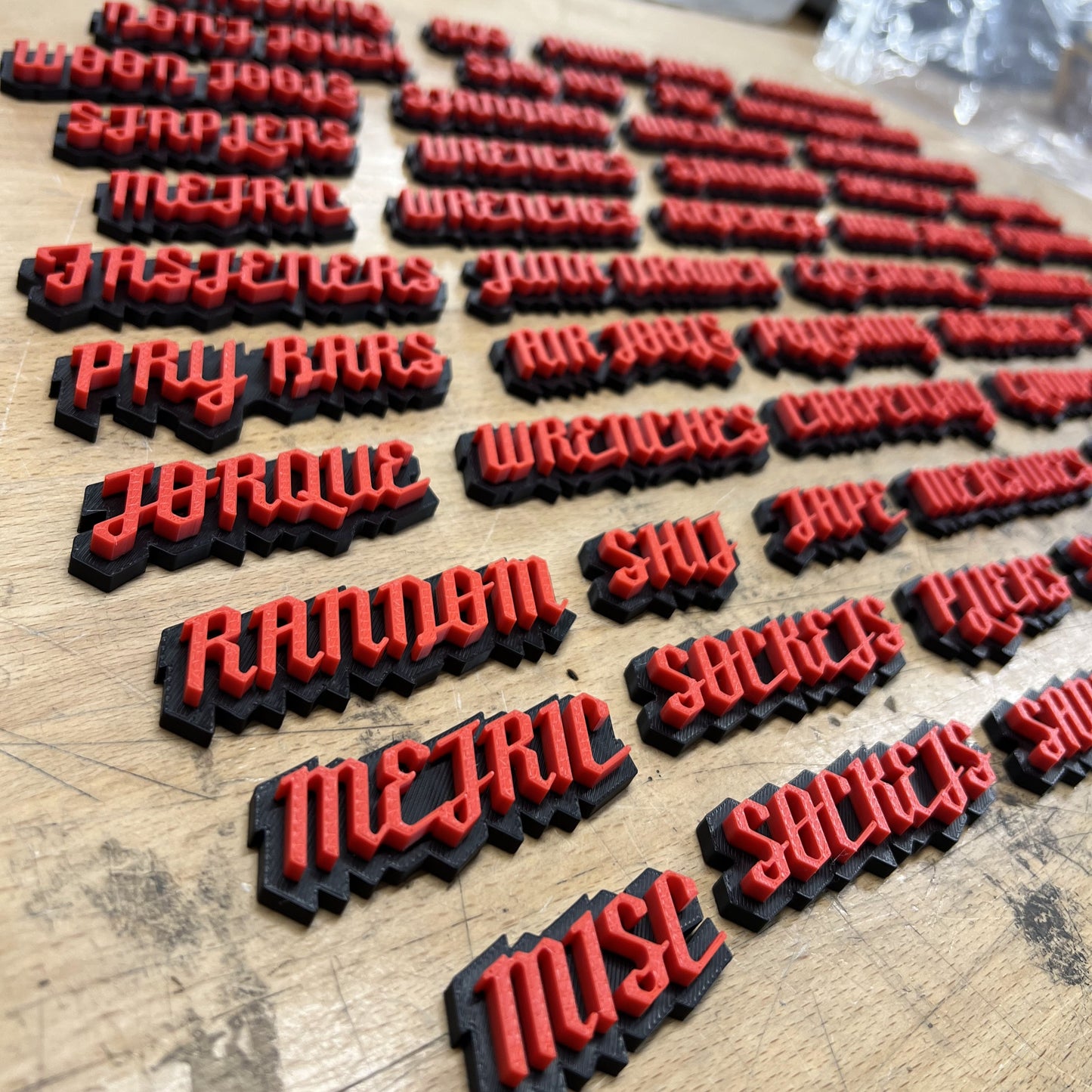 Toolbox Badges - Wisconsin Font - Choice of 5