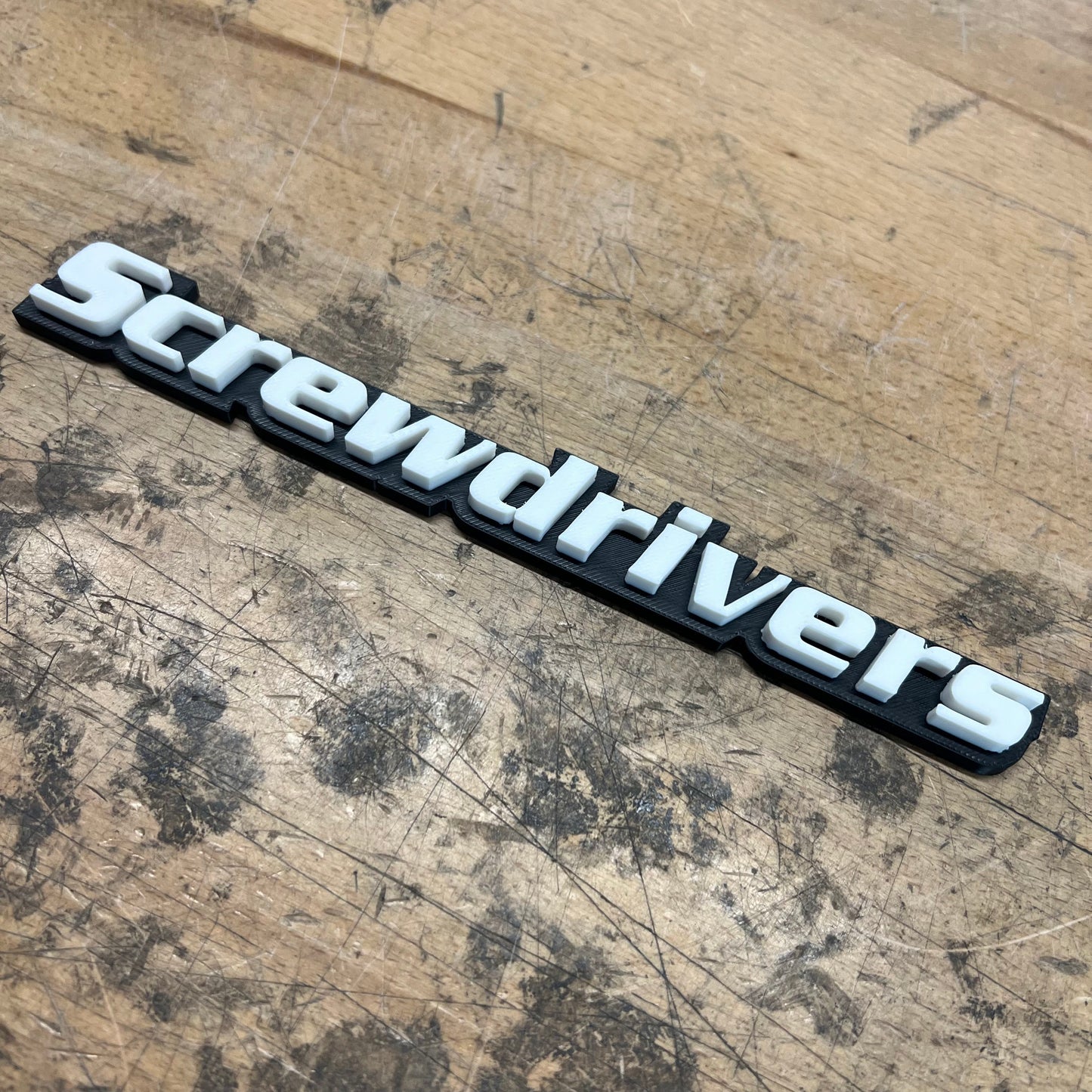 Custom Toolbox Drawer Emblems - 14 Piece Set As Shown - Italic Font