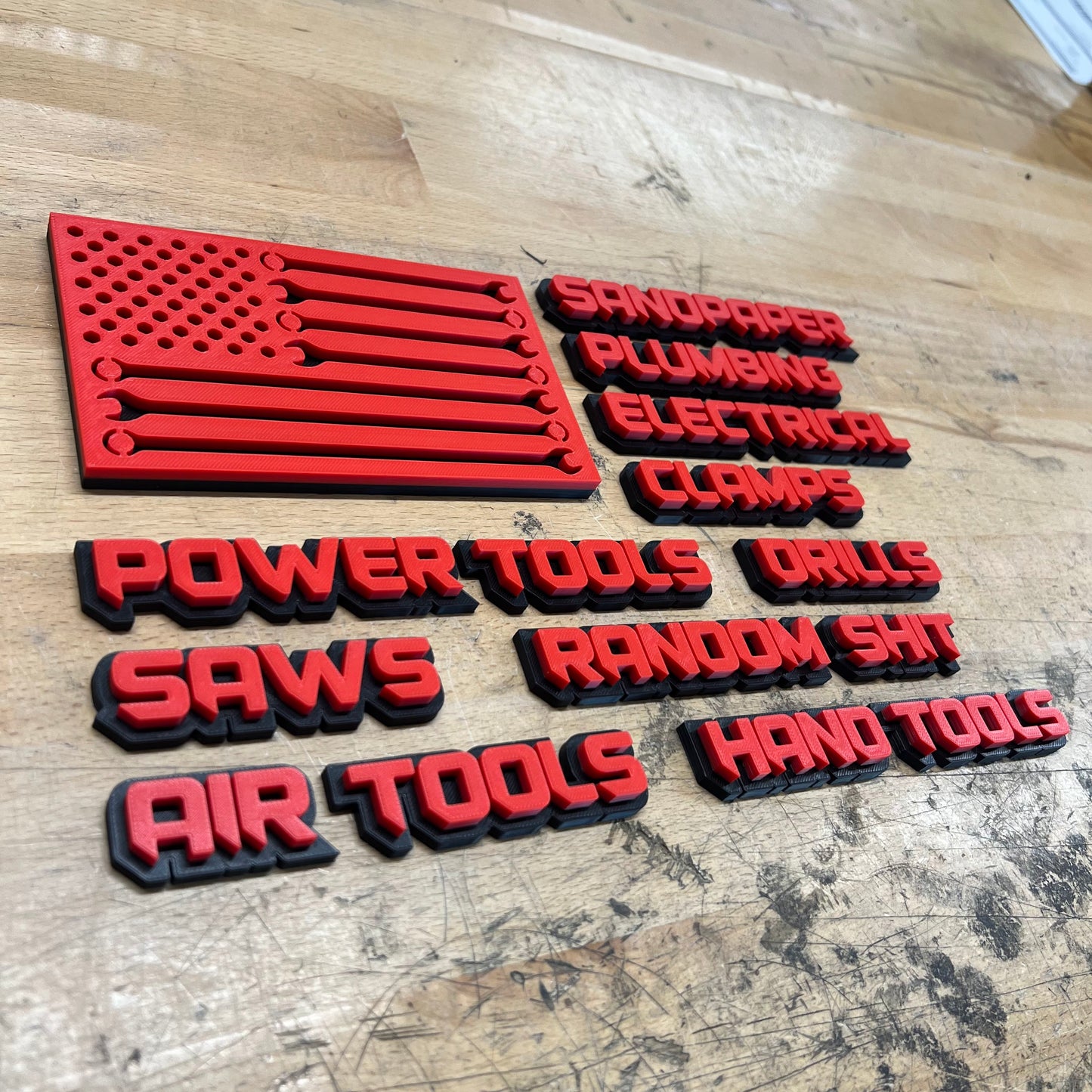Gift Bundle 2 - Magnetic Toolbox Badges - Multiple Color Choices - Sharp Font