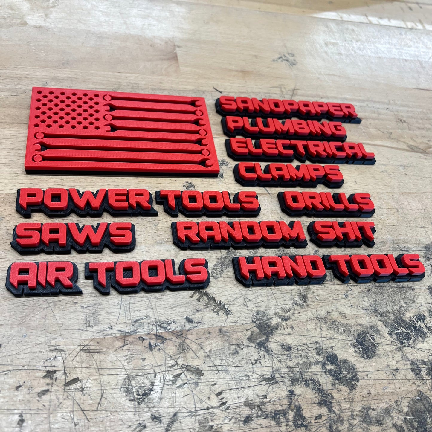 Gift Bundle 2 - Magnetic Toolbox Badges - Multiple Color Choices - Sharp Font
