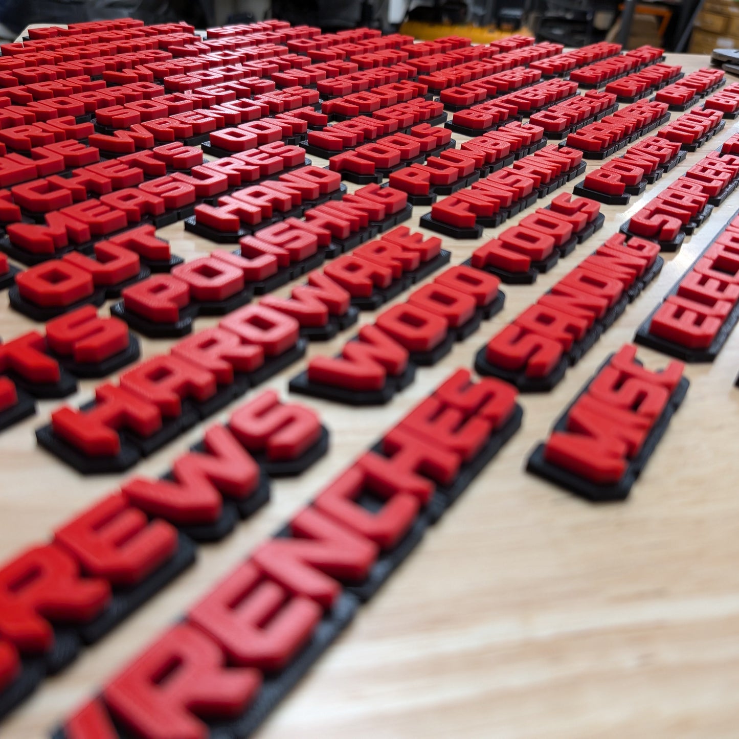 Ensemble d'étiquettes pour boîte à outils Mega Sharp Font - 69 pièces - Économique - Plusieurs choix de couleurs