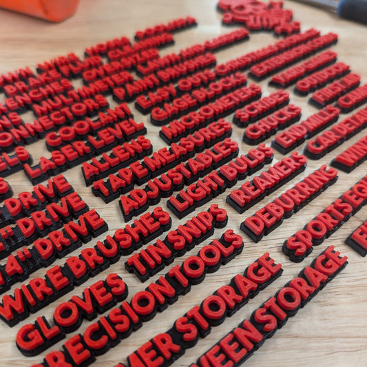 Juego de expansión de etiquetas para caja de herramientas en miniatura Bold n.° 2, 50 unidades, económico, con múltiples opciones de colores