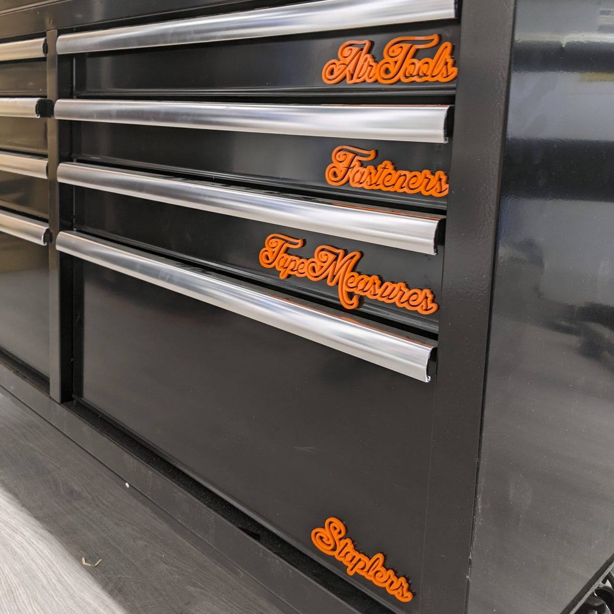 Toolbox Badges Choice of 10 Single Layer Script Multiple Color Toolbox Emblems