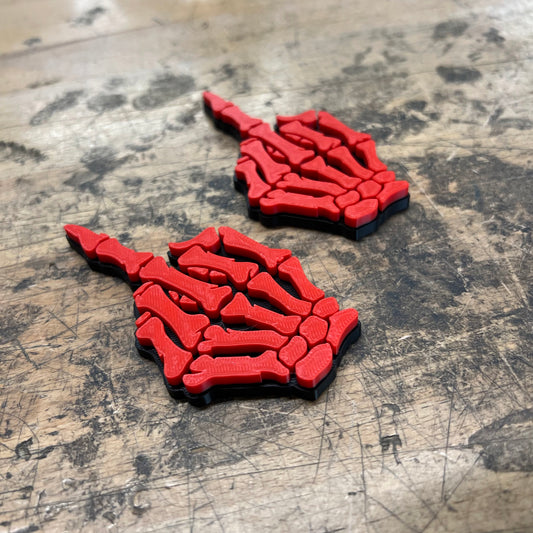 Skeleton Middle Finger Toolbox Magnet - Multiple Color Choices