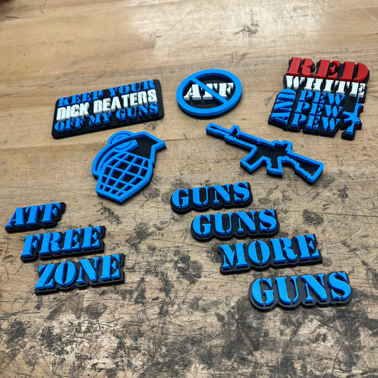 Gun Safe / Toolbox Drawer Emblems - 12 Piece Kit