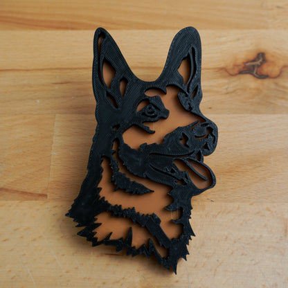 Custom Toolbox Animal Emblem - German Shepherd Head - Multiple Colors Available