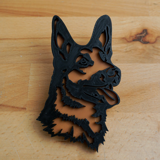 Custom Toolbox Animal Emblem - German Shepherd Head - Multiple Colors Available