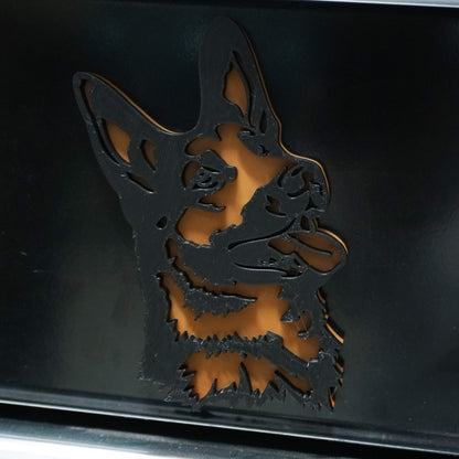 Custom Toolbox Animal Emblem - German Shepherd Head - Multiple Colors Available