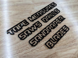 Toolbox Badges - Choice of 10 - Single Layer - Multiple Color Choices