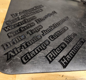 Custom Toolbox Drawer Emblems - Choose 5 - Black