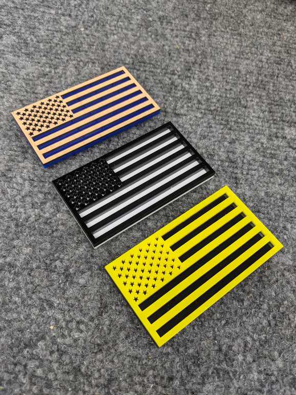 American Flag Toolbox Emblem - Multiple Colors Available