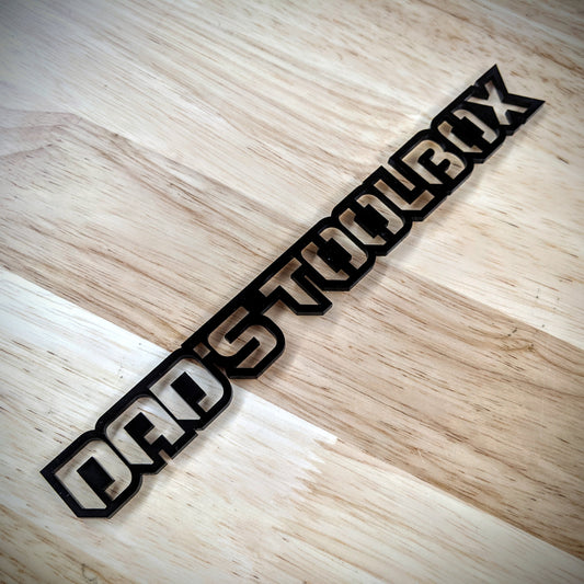 Dad's Toolbox Emblem - Single Layer - Multiple Color Choices