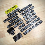 Gift Bundle 1 - Dual Layer Magnetic Toolbox Badges - Black on Brushed