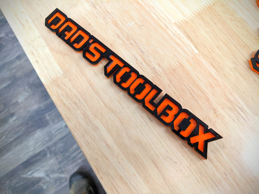 Dad's Toolbox Emblem - Multiple Colors Available