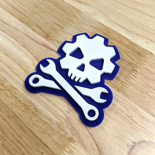 Mechanic Skull Emblem - Multiple Colors Available