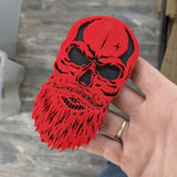 Custom Toolbox Drawer Emblems - Bearded Skull