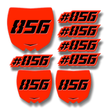 Toolbox Badges - Moto Number Pack - Dual Layer - Multiple Color Choices